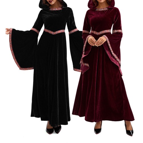 Robe sorcière rouge noire - robe,