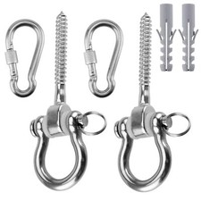 Lot de 2 crochets de balançoire en acier inoxydable 304 pour poutres en bois ...