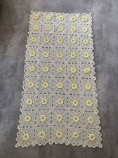 Couverture Florale À Mailles, Jetée De Lit Canapé Vintage 155x80cm