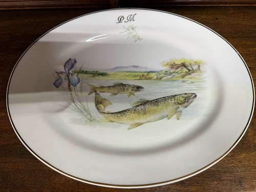 Plat décor poissons - poissons, en