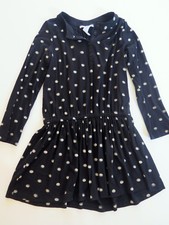 *BONPOINT* Robe ML jersey fluide à pois noir - T. 10 ans -Excellent état