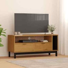 Meuble TV FLAM 110x40x50 cm bois massif de pin banc TV meuble télé vidaXL