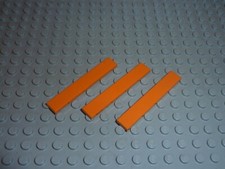 3 x tile Orange LEGO ref 6636