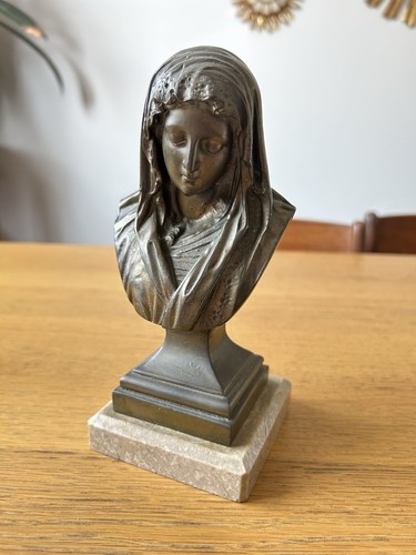 Buste régule marbre vierge - et,