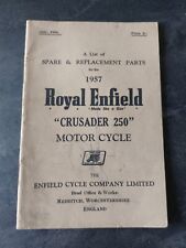 Livre pièces détachées Royal Enfield Crusader 250 moto 1957