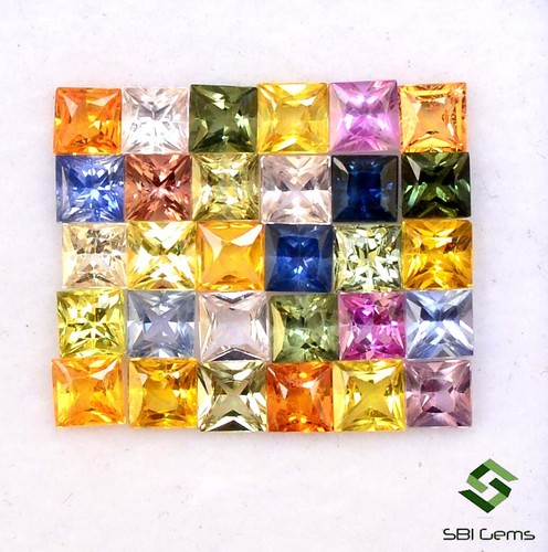 Naturel multi saphir carré - multi,