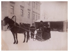 Russie, Traîneau à cheval, Vintage print, ca.1890 Tirage vintage tirage d'