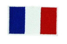 Lot de 5/10/25/50..Patch écusson brodé Drapeau FRANCE Français Thermocollant 3x5