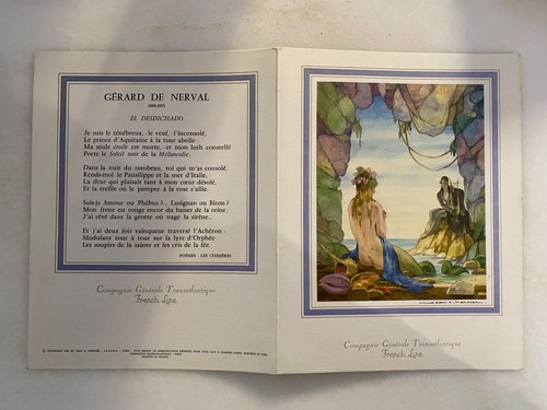 Ancien menu paquebot france - menu,
