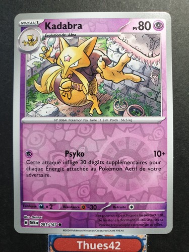 Carte pokémon kadabra reverse - kadabra,