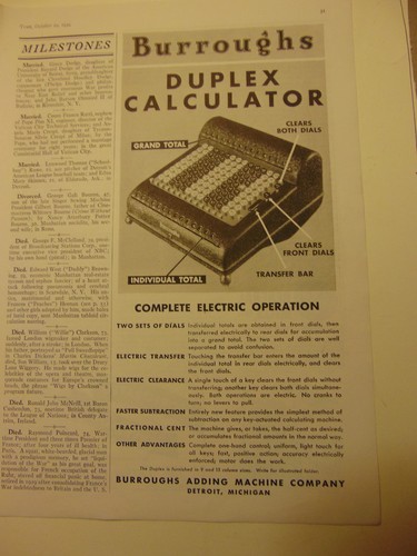 1934 burroughs duplex - burroughs,