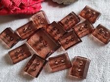 Lot 14 boutons marron