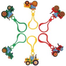  6 Pcs Porte Clé De Tracteur Chaînes Clés Des Enfants Porte-clés Voiture