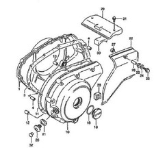 SUZUKI VS 800 INTRUDER 1992-2009 Kit n°2 vis BTR inox moteur VS800