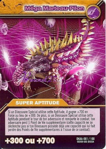 Carte dinosaur king attaque - king,