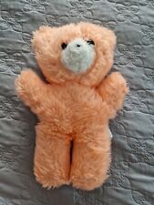 Doudou peluche ours orange vintage Chamti 25 cm