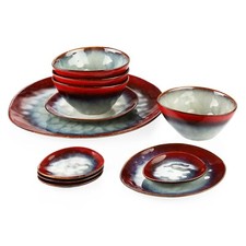Set vaisselle rouge plat - vaisselle,