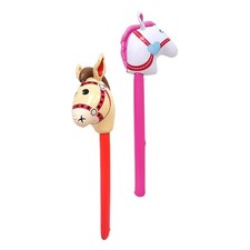 Bâton gonflable cheval portable charmant têtes de cheval bâton semblant jouer