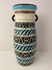 Vase céramique émaillée Décor Géométrique 1956 Signé Pierre MAÎTRE