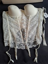 Beau bustier guêpière en  dentelle blanc ivoire 95B neuf - mariage, photos