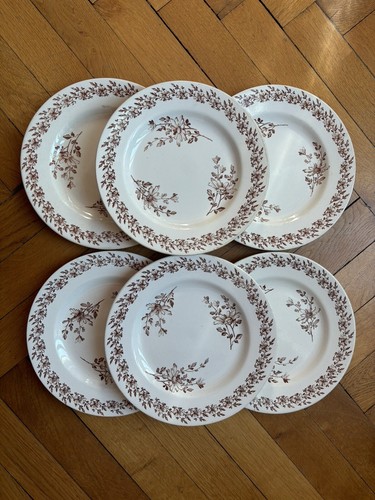 Assiettes plates faïence - 6,