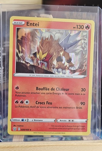 Carte pokemon entei 020 - pokemon,