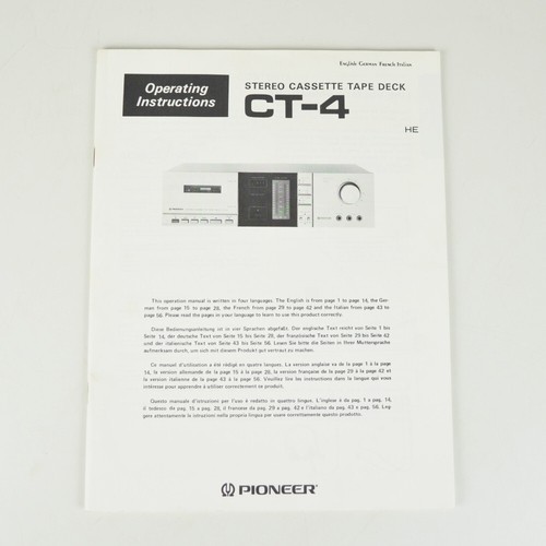 Pioneer mode d - pioneer, d’emploi