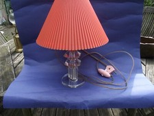 Lampe de chevet en cristal vers 1950