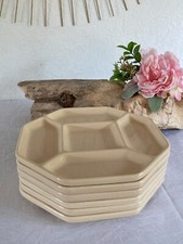 525⚜️ Ensemble 6 Assiettes à Raclette Ou Fondue Gien France Vintage Ø 22,5 Cm