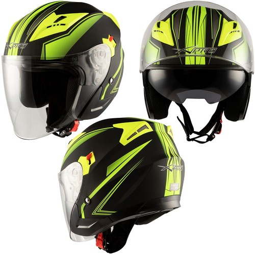 Casque jet moto visière - jet,