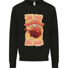 Restez Trippant Petit Hippie Champignon Magique LSD Sweatshirt Pour Hommes