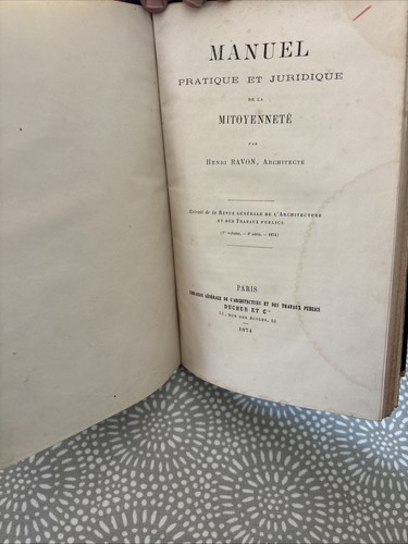 Livres anciens manuel - anciens, pratique