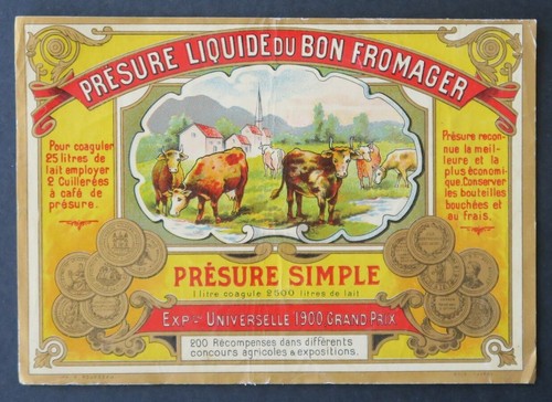 Ancienne étiquette presure - ancienne,