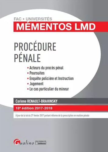 Procédure pénale acteurs - procédure,