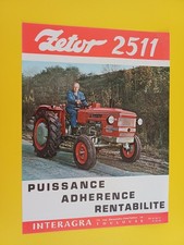Feuillet prospectus TRACTEUR ZETOR 2511 INTERAGRA TOULOUSE 20,5 x 27,5 cm