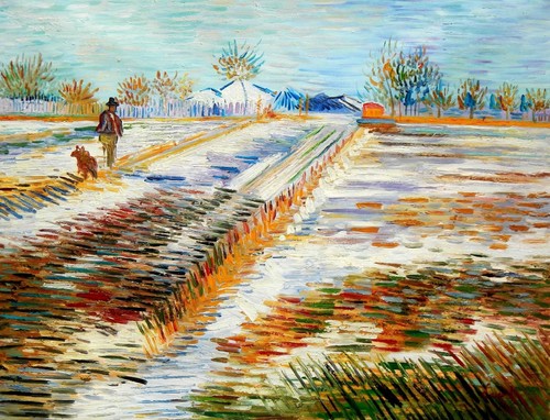 Paysage neige apres van - neige, d'apres