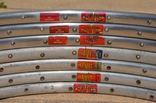 Lot de 7 jantes boyaux Mavic Championnat du Monde - Monthlery - Argent - 700 C