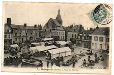 BELLEGARDE DU LOIRET 45. LE MARCHE GROS PLAN EN 1905. EDITEUR B.F N° 4.