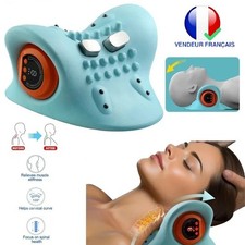 Masseur Cervical Électrique Chauffant Relaxation Cou Épaules Traction EMS
