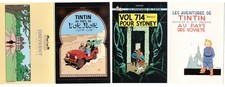 TINTIN lot de 4 cartes postales EDITIONS MOULINSARD ETAT NEUF