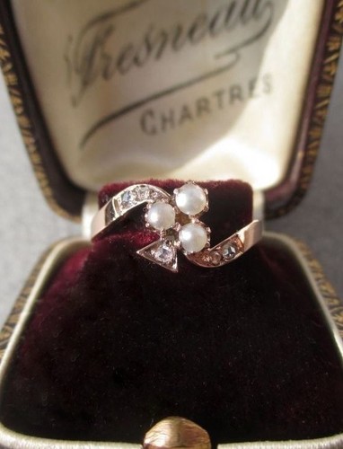 Bague 19e trèfle chance - 19e,