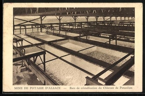 Carte postale mine potasse - mine,