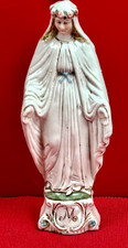 Vierge Ancienne (beau visage) en Porcelaine  XIX/20 ème Siècle - 21 cm