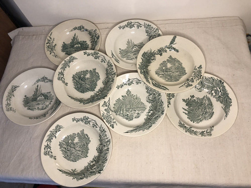 Assiettes creuses anciennes - assiettes,