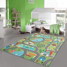 Tapis de Jeu avec Paysage Urbain - grande Roue & Montagnes - prairie en vert