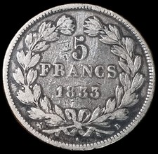 5 Francs 1833 Louis Philippe