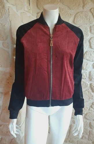 Veste bordeaux noire en - et,