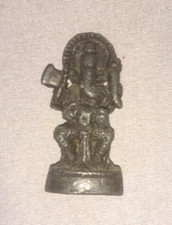 ANCIENNE STATUETTE FIGURINE AMULETTE DEESSE DIVINITE GANESH BRONZE INDE 1970
