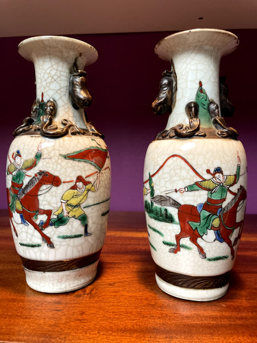 Nankin paire jolis vases - paire, de