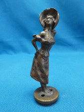 FIN XIX° PARTIE HAUTE CACHET A CIRE EN BRONZE SCEAU GRANDE FEMME AU CHAPEAU